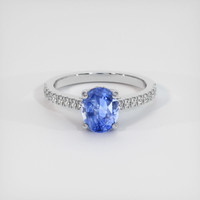 1.64 Ct. Blue Sapphire Ring, 10K White Gold 1