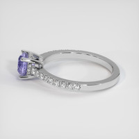 1.07 Ct. Violet Sapphire Ring, 10K White Gold 4