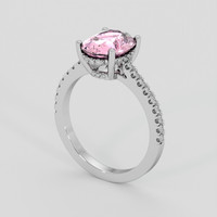 2.65 Ct. Pink Sapphire Ring, 10K White Gold 2