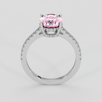 2.65 Ct. Pink Sapphire Ring, 10K White Gold 3