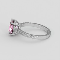 2.65 Ct. Pink Sapphire Ring, 10K White Gold 4