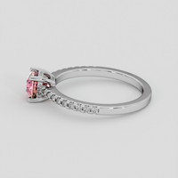 1.06 Ct. Padparadscha Sapphire Ring, 10K White Gold 4