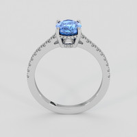 1.56 Ct. Blue Sapphire Ring, 10K White Gold 3