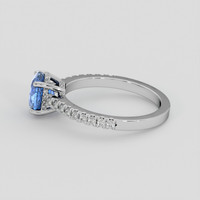 1.56 Ct. Blue Sapphire Ring, 10K White Gold 4