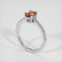 0.69 Ct. Padparadscha Sapphire Ring, 10K White Gold 2