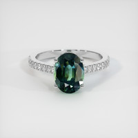 3.01 Ct. Bi Color Sapphire Ring, 10K White Gold 1