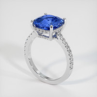 5.28 Ct. Blue Sapphire Ring, 10K White Gold 2