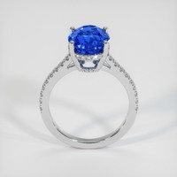 5.82 Ct. Blue Sapphire Ring, 10K White Gold 3