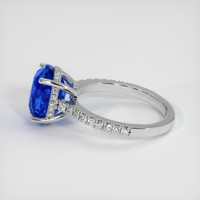 5.82 Ct. Blue Sapphire Ring, 10K White Gold 4
