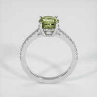 2.58 Ct. Greenish Yellow Sapphire Ring, 10K White Gold 3