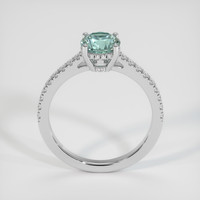 1.19 Ct. Greenish Blue Sapphire Ring, 10K White Gold 3