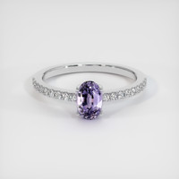 1.12 Ct. Purple Sapphire Ring, 10K White Gold 1