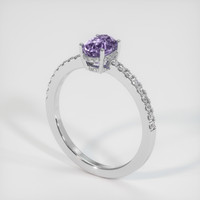 1.12 Ct. Purple Sapphire Ring, 10K White Gold 2