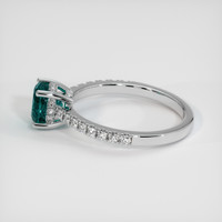1.19 Ct. Greenish Blue Sapphire Ring, 10K White Gold 4