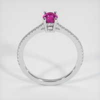 0.85 Ct. Purplish Pink Sapphire Ring, 10K White Gold 3