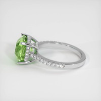 5.09 Ct. Yellowish Green Sapphire Ring, 10K White Gold 4