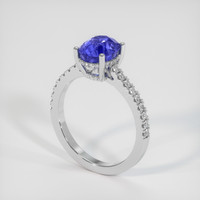 3.30 Ct. Blue Sapphire Ring, 14K White Gold 2