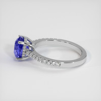3.30 Ct. Blue Sapphire Ring, 14K White Gold 4