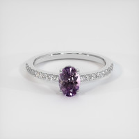 0.90 Ct. Bi Color Sapphire Ring, 14K White Gold 1