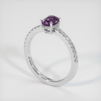 0.90 Ct. Bi Color Sapphire Ring, 14K White Gold 2