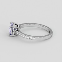 1.51 Ct. Bi Color (Peacock) Tanzanite Ring, 14K White Gold 4