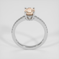 1.10 Ct. Peach Morganite Ring, 14K White Gold 3