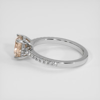 1.10 Ct. Peach Morganite Ring, 14K White Gold 4