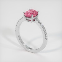 1.74 Ct. Padparadscha Sapphire Ring, 14K White Gold 2