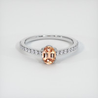 0.75 Ct. Sapphire Ring, 14K White Gold 1