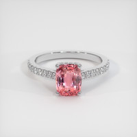 2.05 Ct. Sapphire Ring, 14K White Gold 1