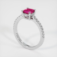 1.22 Ct. Ruby Ring, 14K White Gold 2