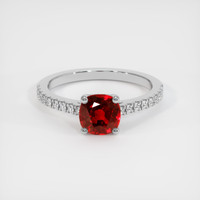 1.26 Ct. Ruby Ring, 14K White Gold 1