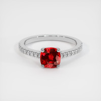 1.20 Ct. Ruby Ring, 14K White Gold 1