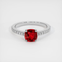 1.01 Ct. Ruby Ring, 14K White Gold 1