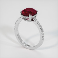 4.16 Ct. Ruby Ring, 14K White Gold 2