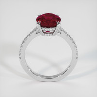 4.16 Ct. Ruby Ring, 14K White Gold 3