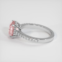 3.21 Ct. Pink Sapphire Ring, 14K White Gold 4