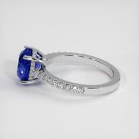 3.10 Ct. Blue Sapphire Ring, 14K White Gold 4
