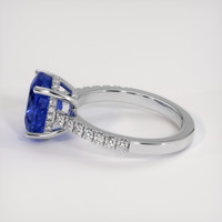 4.07 Ct. Blue Sapphire Ring, 14K White Gold 4