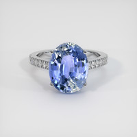 5.05 Ct. Sapphire Ring, 14K White Gold 1