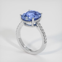 5.05 Ct. Sapphire Ring, 14K White Gold 2