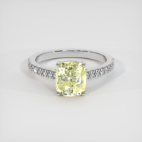 2.48 Ct. Yellow Sapphire Ring, 14K White Gold 1