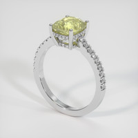 2.48 Ct. Yellow Sapphire Ring, 14K White Gold 2