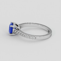 1.32 Ct. Blue Sapphire Ring, 14K White Gold 4