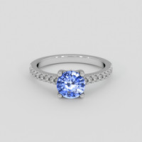 1.42 Ct. Blue Sapphire Ring, 14K White Gold 1