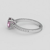 1.15 Ct. Pink Sapphire Ring, 14K White Gold 4