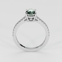1.79 Ct. Bluish Green Sapphire Ring, 14K White Gold 3