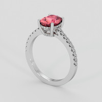 1.74 Ct. Padparadscha Sapphire Ring, 14K White Gold 2