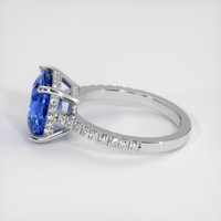 5.28 Ct. Blue Sapphire Ring, 14K White Gold 4