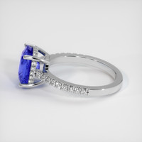 4.04 Ct. Blue Sapphire Ring, 14K White Gold 4